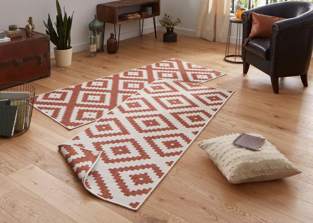 NORTHRUGS - Hanse Home koberce Kusový koberec Twin-Wendeteppiche 103130 terra creme – na von aj na doma - 120x170 cm