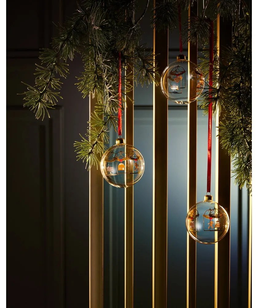 Sklenená ručne fúkaná vianočná ozdoba ø 8 cm Annual Christmas Bauble – Holmegaard