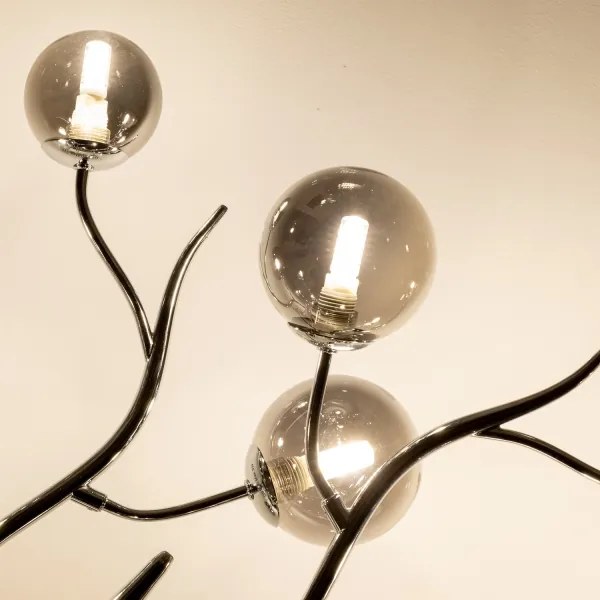 Brilagi - LED prisadený luster MISTEL 15xG9/3W/230V čierny chróm/dymové sklo