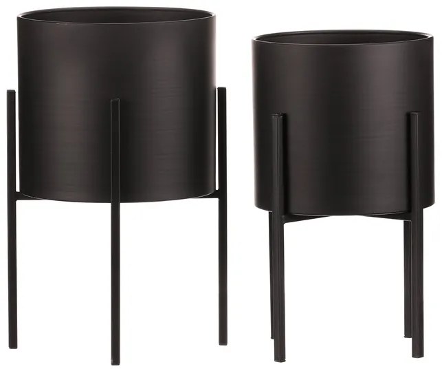 Autronic BONTEC Stojan - kovový, okrúhly, čierny mat, cena za sadu 2 ks Farba: Čierna