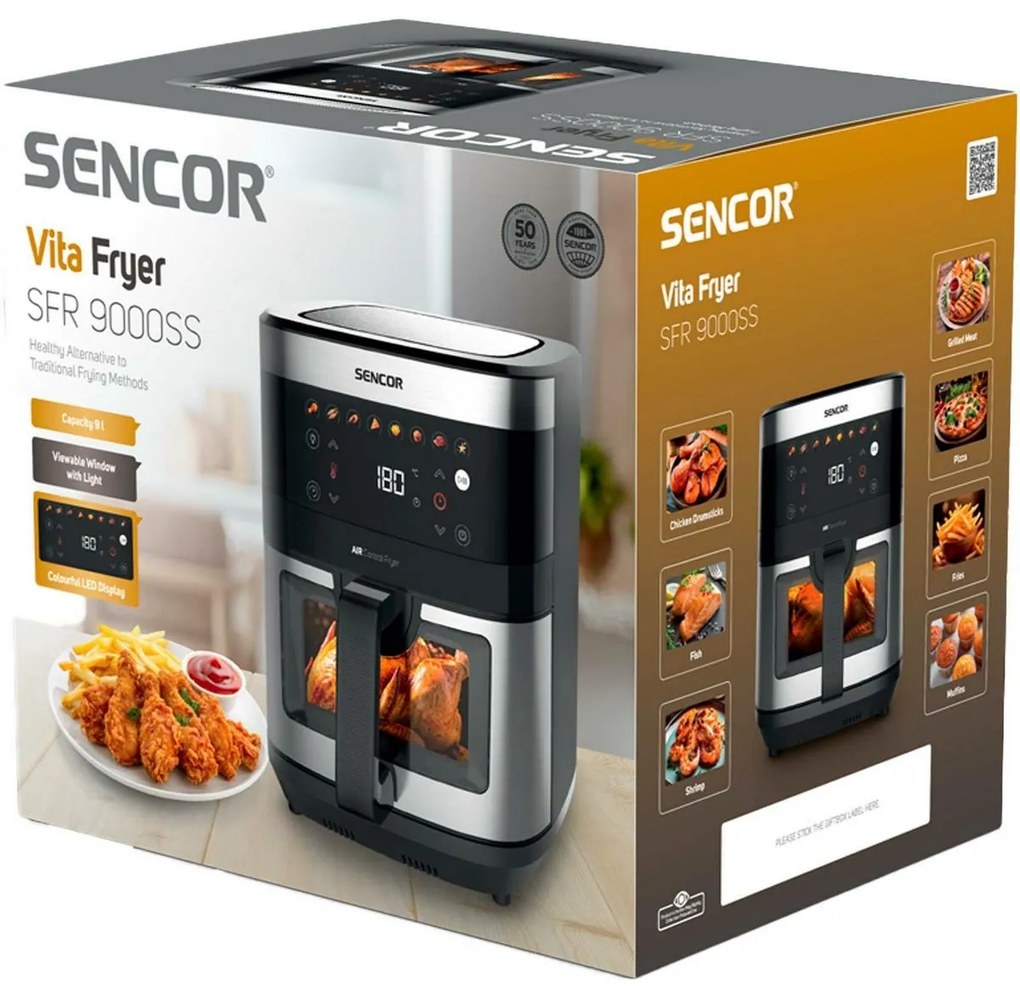 Sencor SFR 9000SS teplovzdušná fritéza