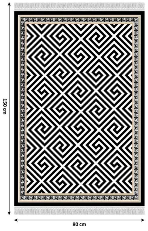 Kondela Koberec, MOTIVE, čierno-biely vzor, 80x150
