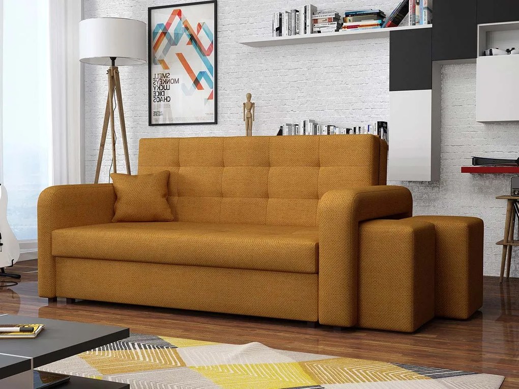 Pohovka s taburetkami Clivia Home III, Taburetka: ľavá strana, Dostupné poťahy: Enjoy 24