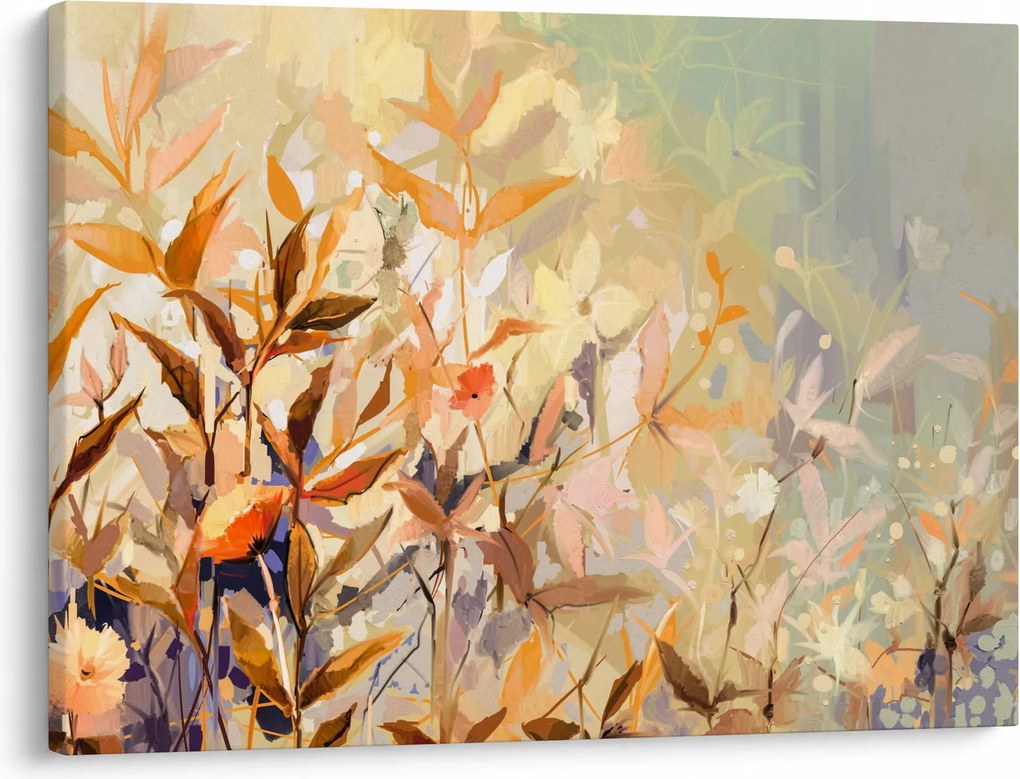 Obraz - Maľované rastliny (70x50 cm)