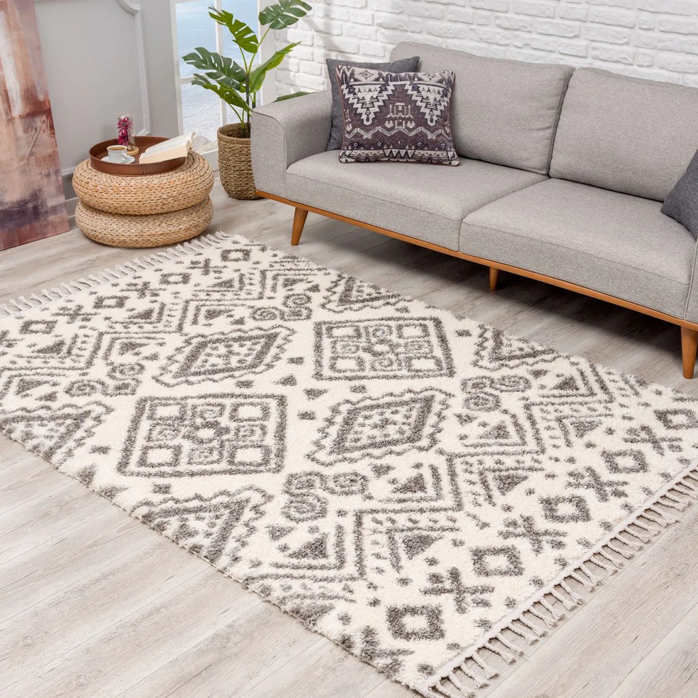 Dekorstudio Shaggy koberec s dlhým vlasom PULPY 541 krém Rozmer koberca: 80x300cm