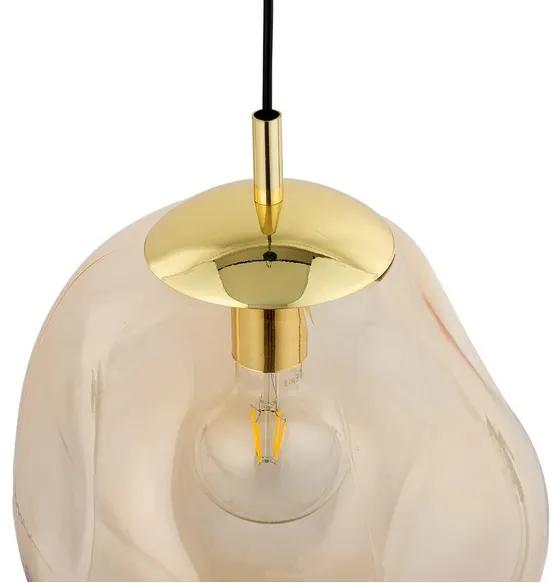 TK-LIGHTING Závesné designové osvetlenie SIL, 1xE27, 60W, jantárové sklo