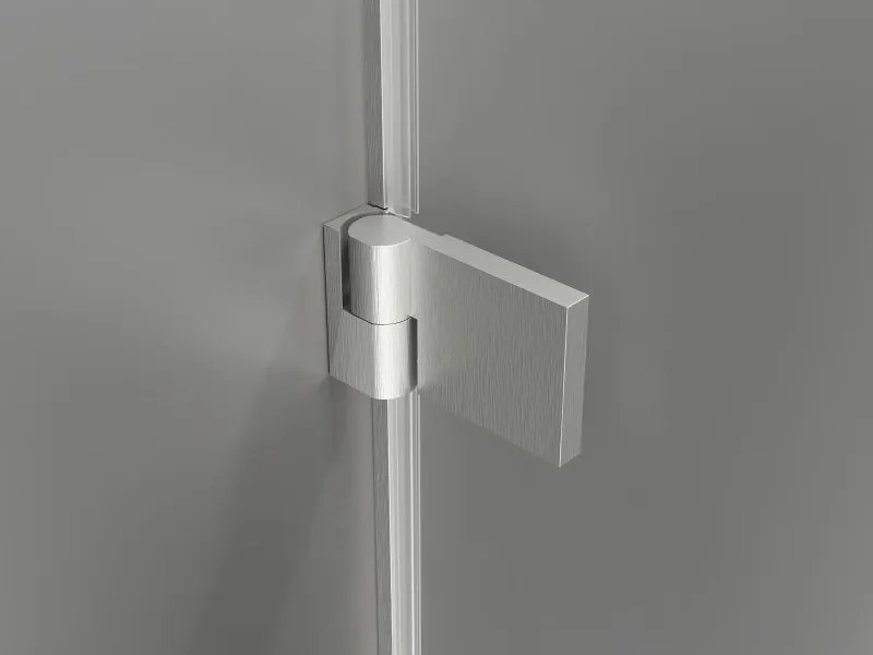 Mexen Lunar-B, ľavé otočné sprchové dvere 110 cm, 8mm číre sklo, oceľový profil, 832S-110-050-97-00-L