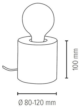Spot-Light 76911151 - Stolná lampa TRABO 1xE27/25W/230V
