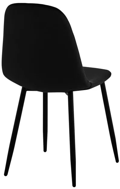 Jedálenská stolička ORLANDO zamatová, čierna