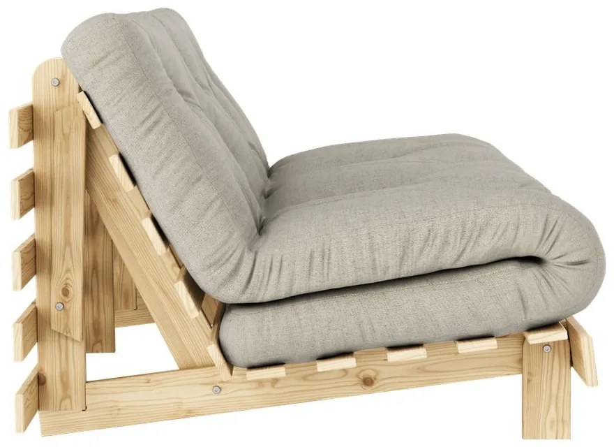 Béžová ľanová rozkladacia pohovka 160 cm Roots - Karup Design