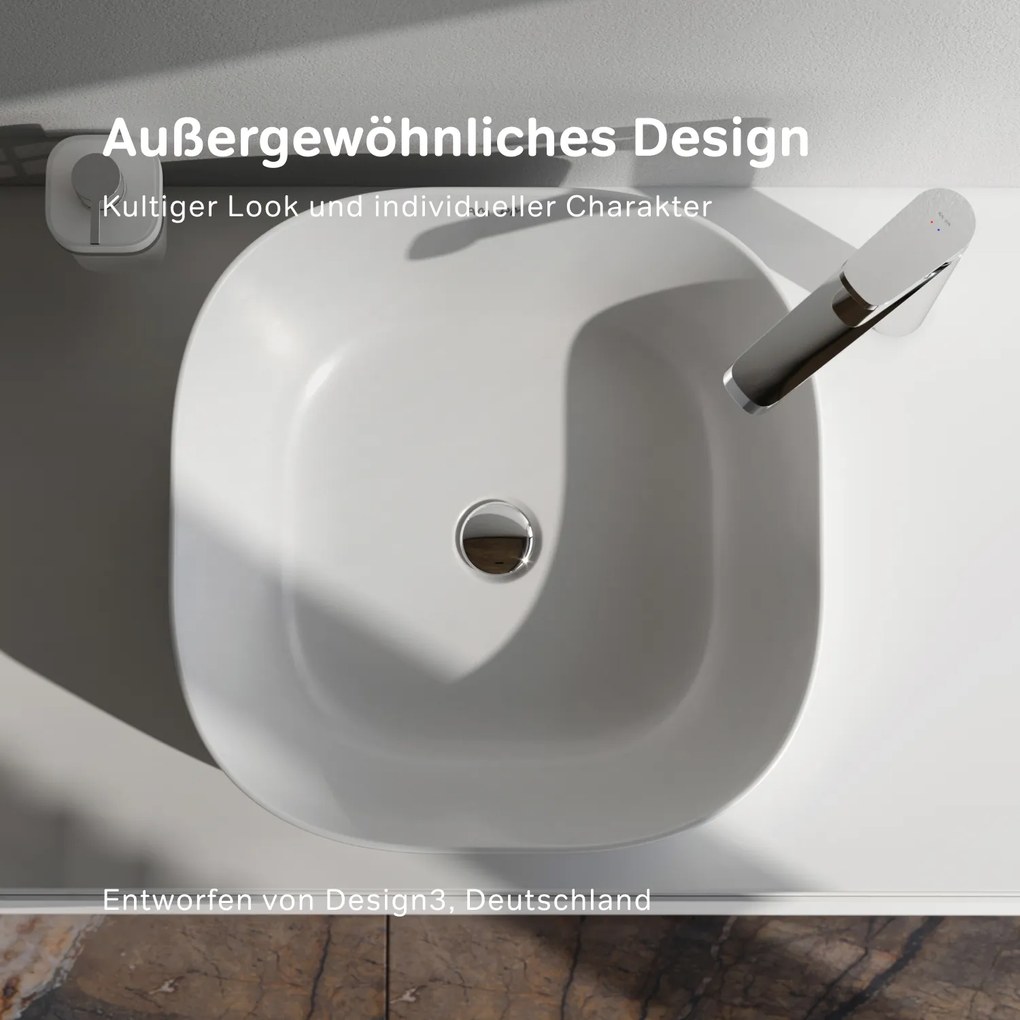 Pultové umývadlo 43 AM.PM Func MFAWCC30430WG biele lesklé