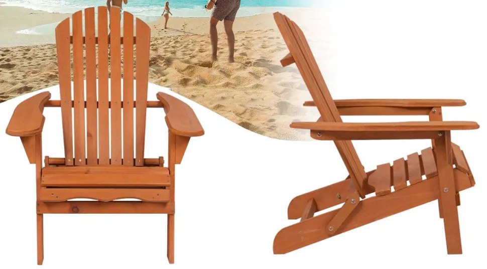 Skladacie drevené záhradné kreslo