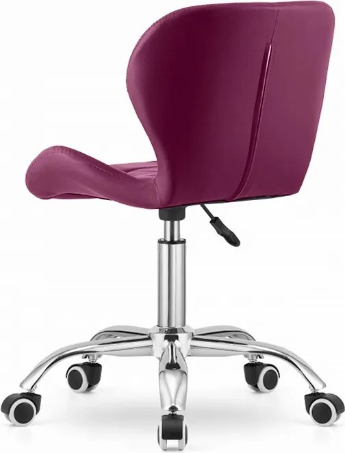 AKCIA Vínová kancelárska stolička AVOLA z eko kože II. akosť