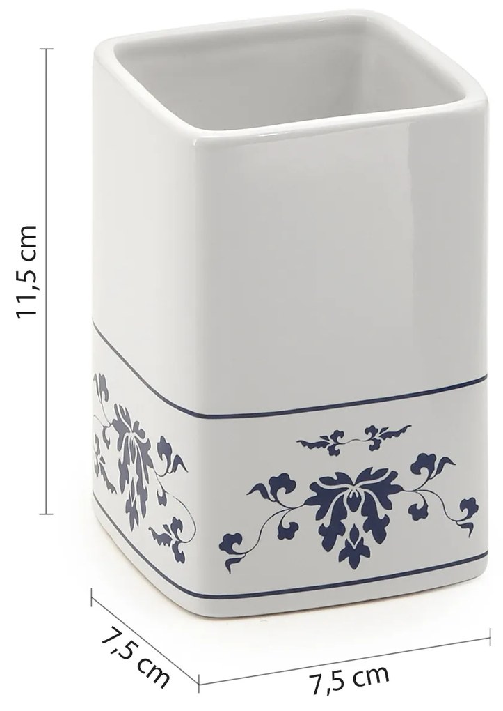 Gedy Gedy, CIXI pohár na postavenie, porcelán, modrá/biela, CX9889