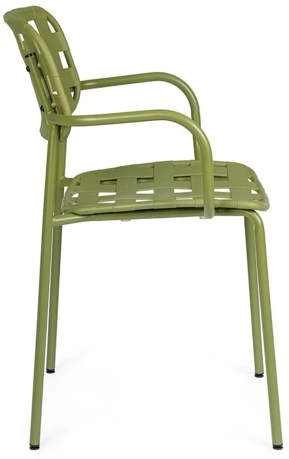 Zelené kovové záhradné stoličky v súprave 4 ks Clover – Bizzotto