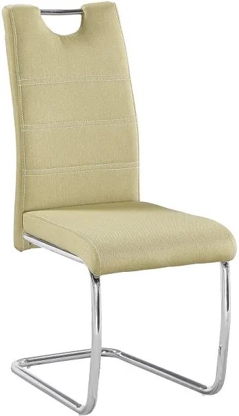 KONDELA Abira New jedálenská stolička zelená / chróm