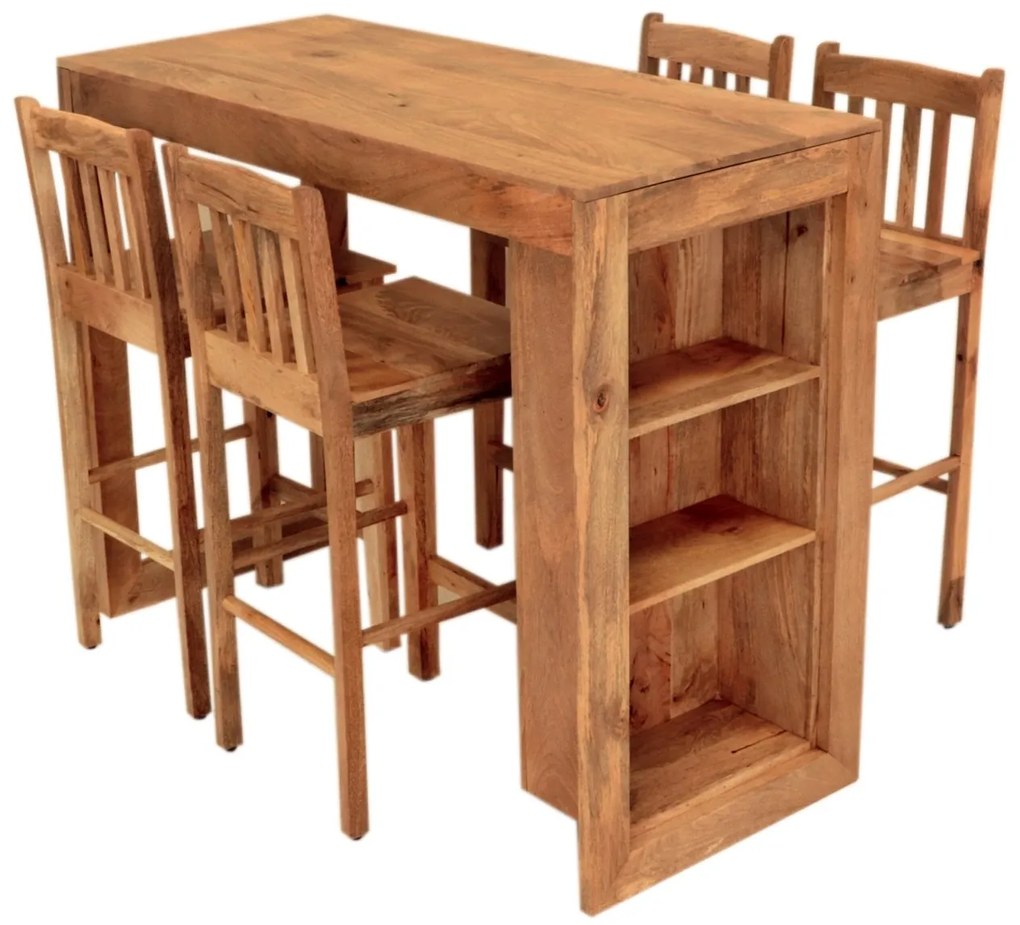 furniture-nabytek.cz - Barový jedálenský stôl z mangového dreva 140x110x60