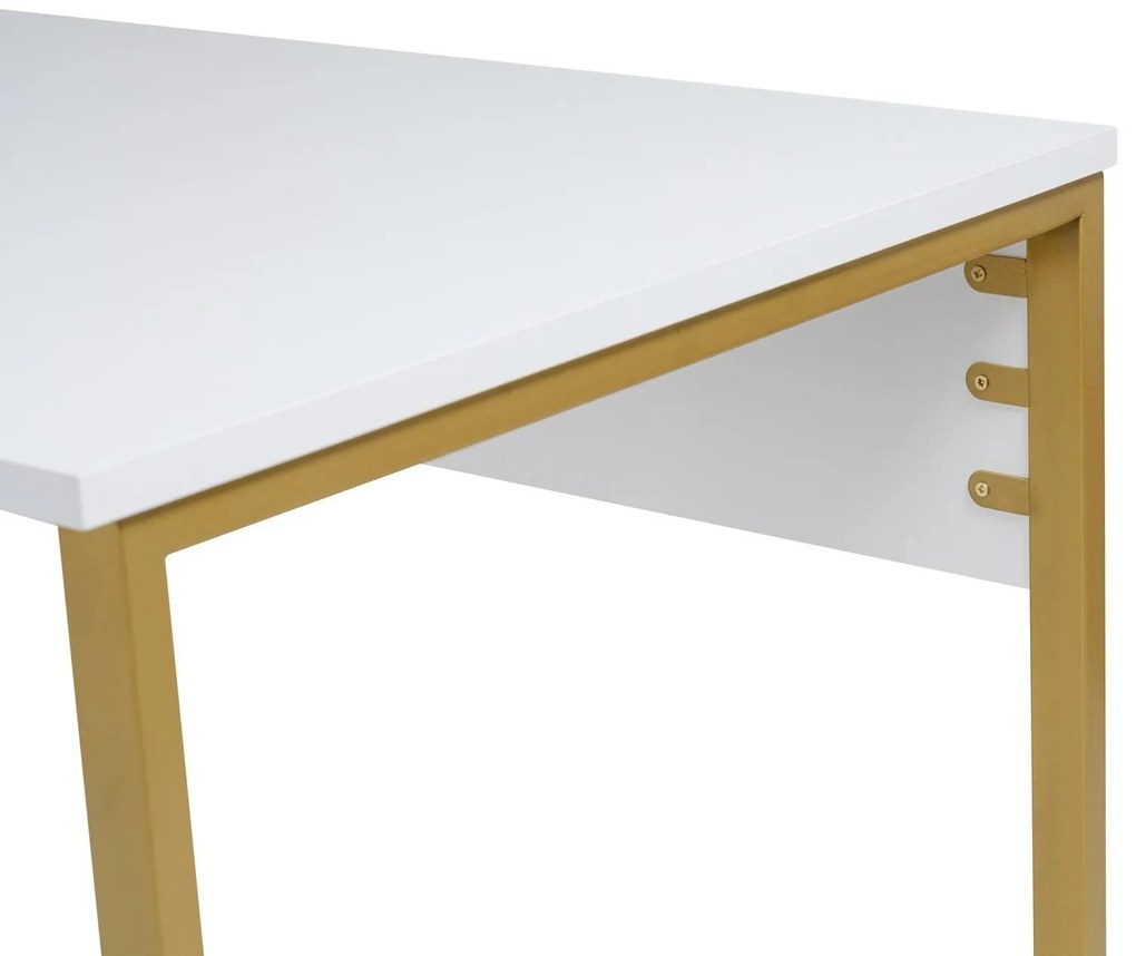 Kancelárska zostava pre 2 osoby TWIN biela/zlatá