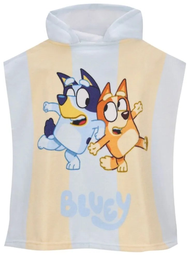 Detské pončo mikrovlákno Bluey 50x100cm Faro Tiahome