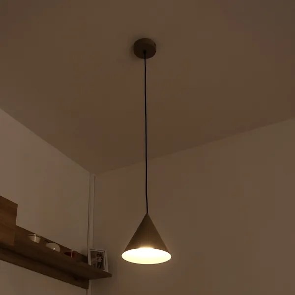 Závesný luster na kábli ETNA II 1xE27/15W/230V pr. 18,5 cm béžová