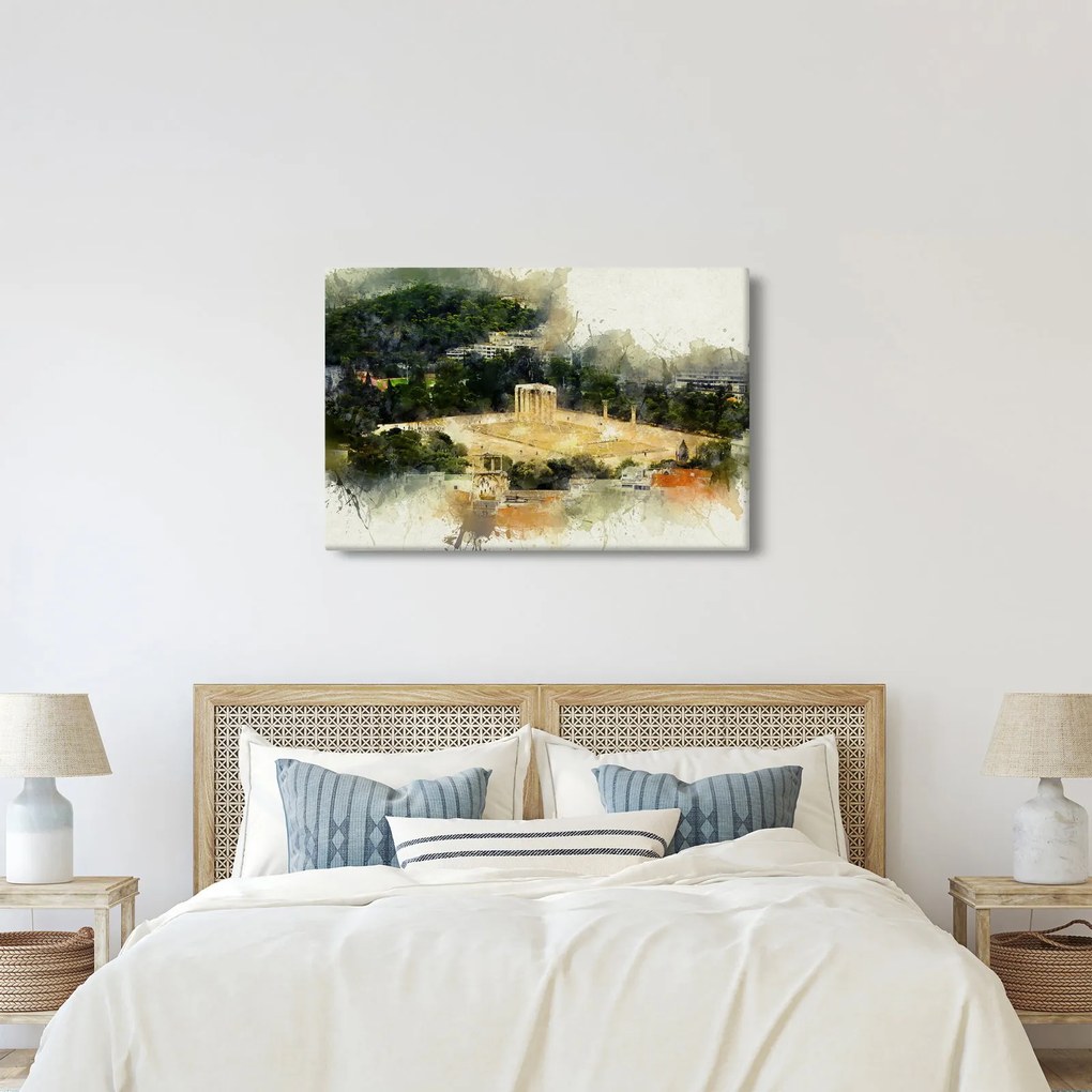 Obraz - Chrám Dia, Atény, Grécko (90x60 cm)