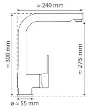 Schütte 79700 - Drezová batéria LONDON s vysúvacou sprchou, lesklý chróm