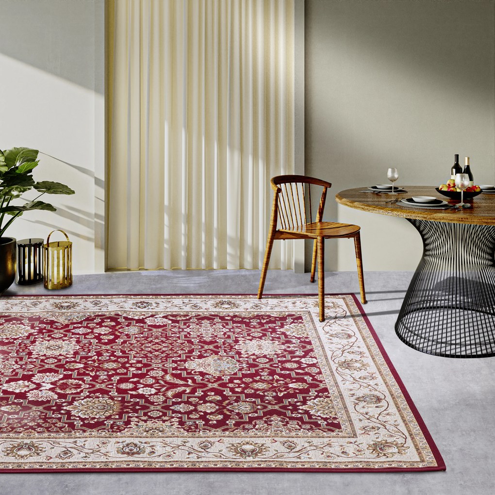 Villeroy & Boch Kusový koberec 106057 Red, Cream – na von aj na doma, 160x235, červená, chodba / predsieň