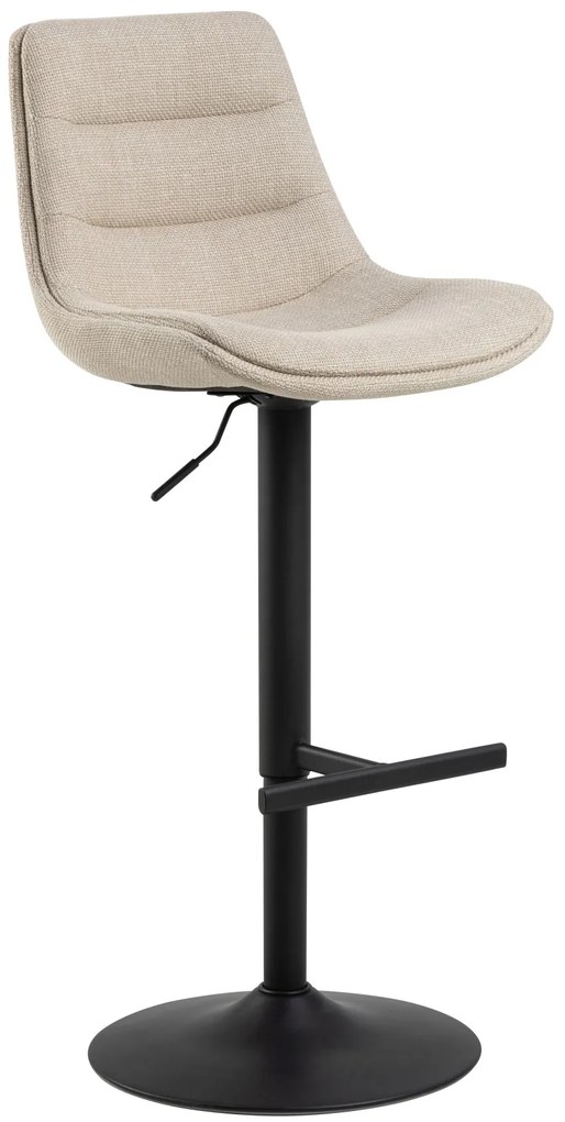 IDA Béžová (tkanina Basel 24)/čierna noha - ČALÚNENÁ BAROVÁ STOLIČKA DO KUCHYNE/OBÝVAČKY/REŠTAURÁCIE