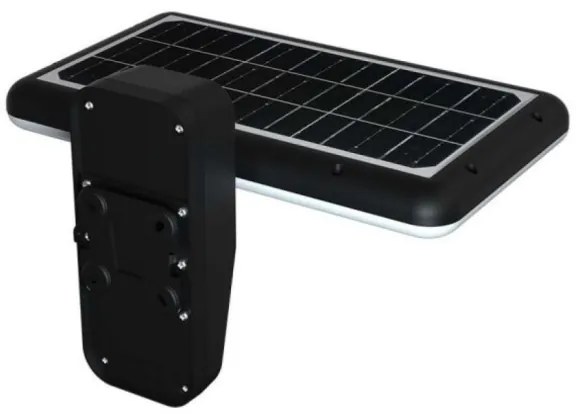 LED solárne nástenné svietidlo so senzorom LED/15W/3,2V 4000K/6000K IP65 čierne