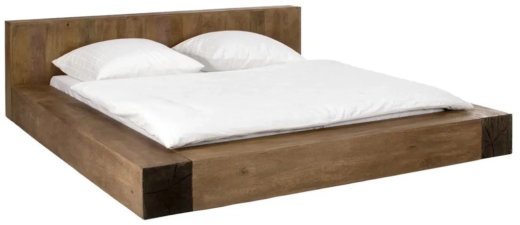 furniture-nabytek.cz - Masívna posteľ Dunas z mangového dreva, lakovaná, hnedá