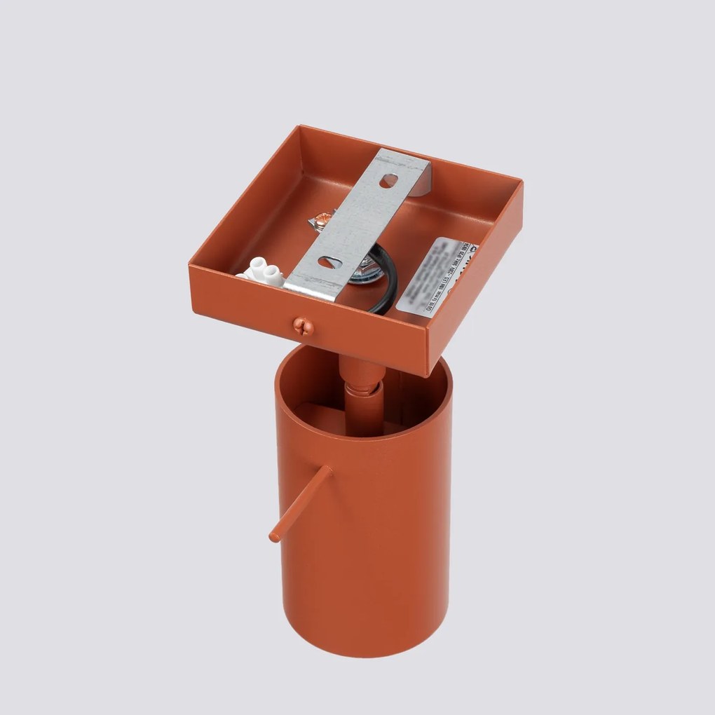 Bodové svietidlo Ring, 1x oranžové kovové tienidlo, (možnosť polohovania)