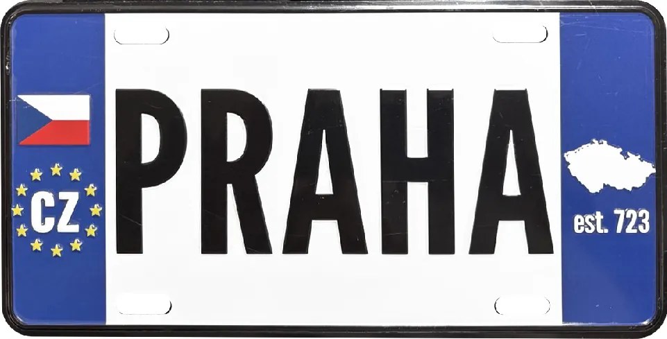 GiftyCity Plechová ceduľa Praha
