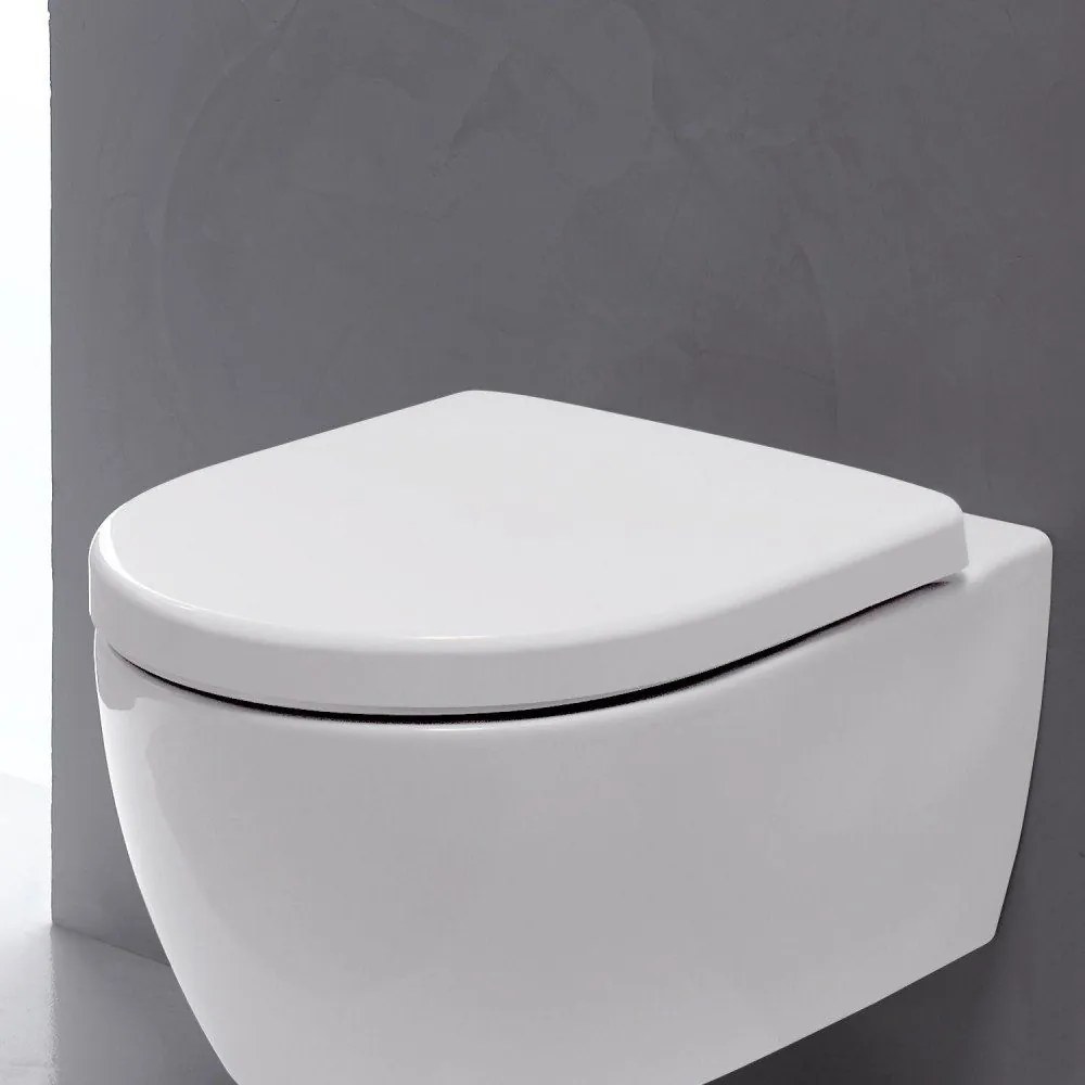 GEBERIT iCon WC sedátko s automatickým pozvoľným sklápaním - Softclose, odnímateľné, z Duroplastu, biela, 500.670.01.1