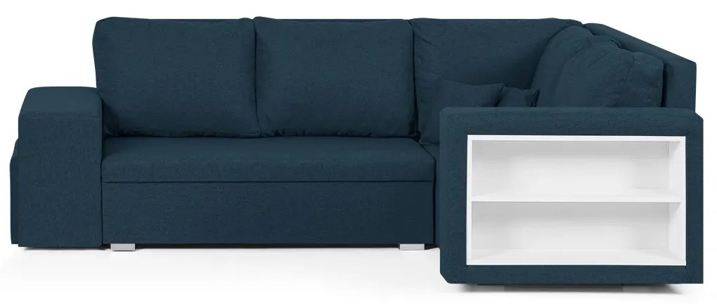 Rozkládací rohová sedací souprava MODO3 + 2 Taburety Tmavomodrá