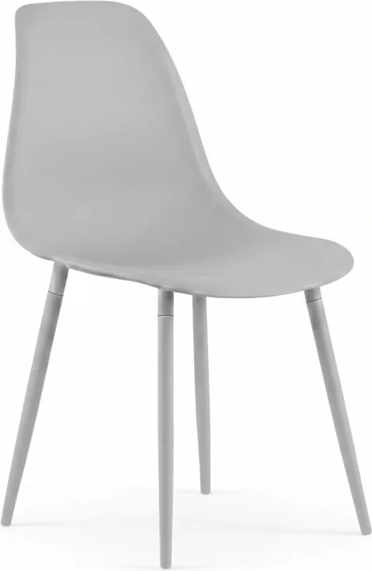 Jedálenská stolička OSAKA plastová, svetlo sivá