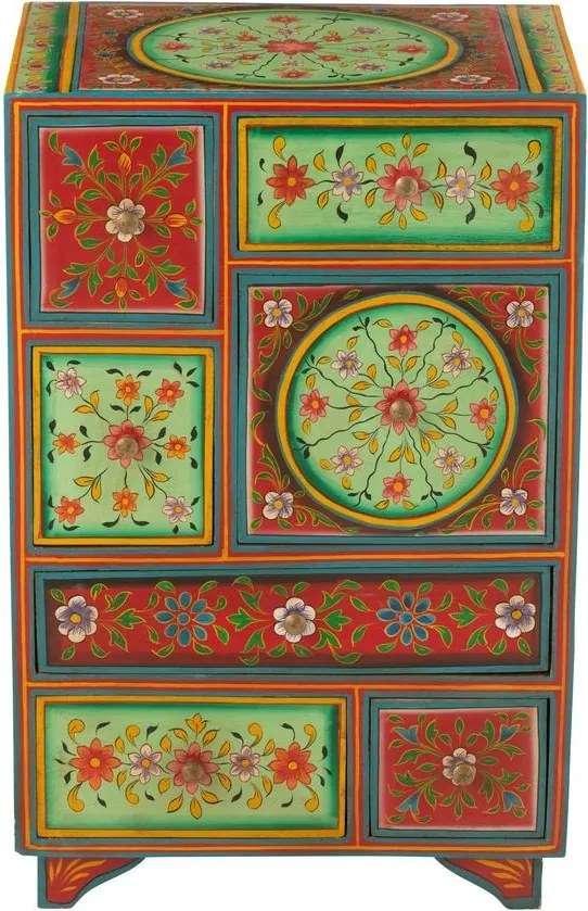 Drevená farebná komoda Mumbai mango wood - 43*29*65 cm
