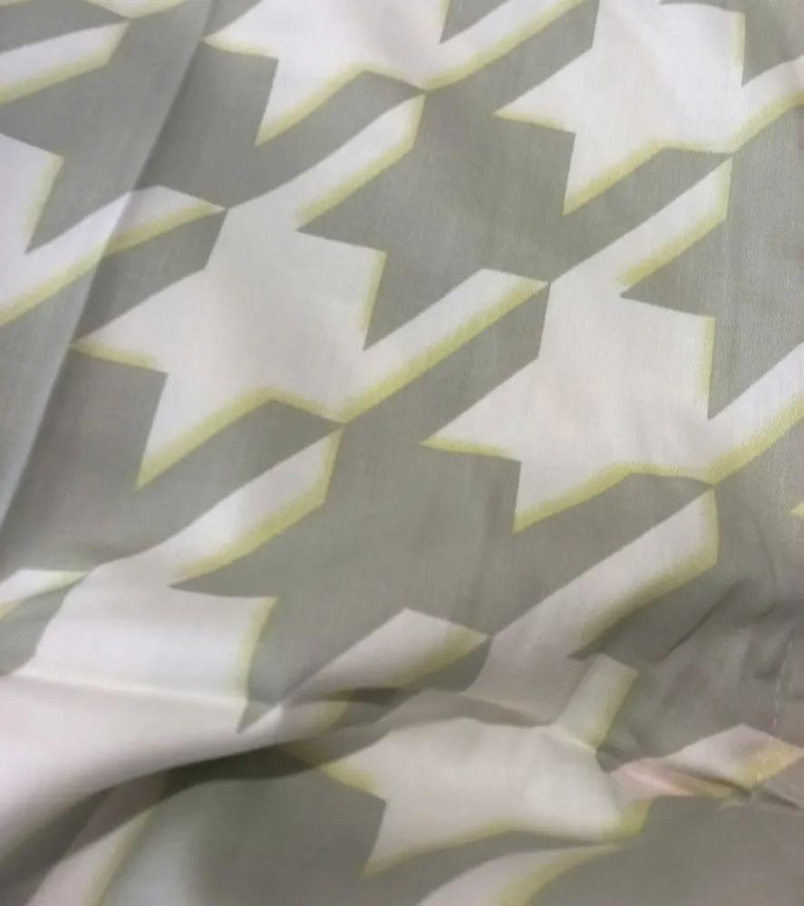 Mistral Home obliečka bavlnený satén Pied de Poule sivá - 220x200 / 2x70x90 cm