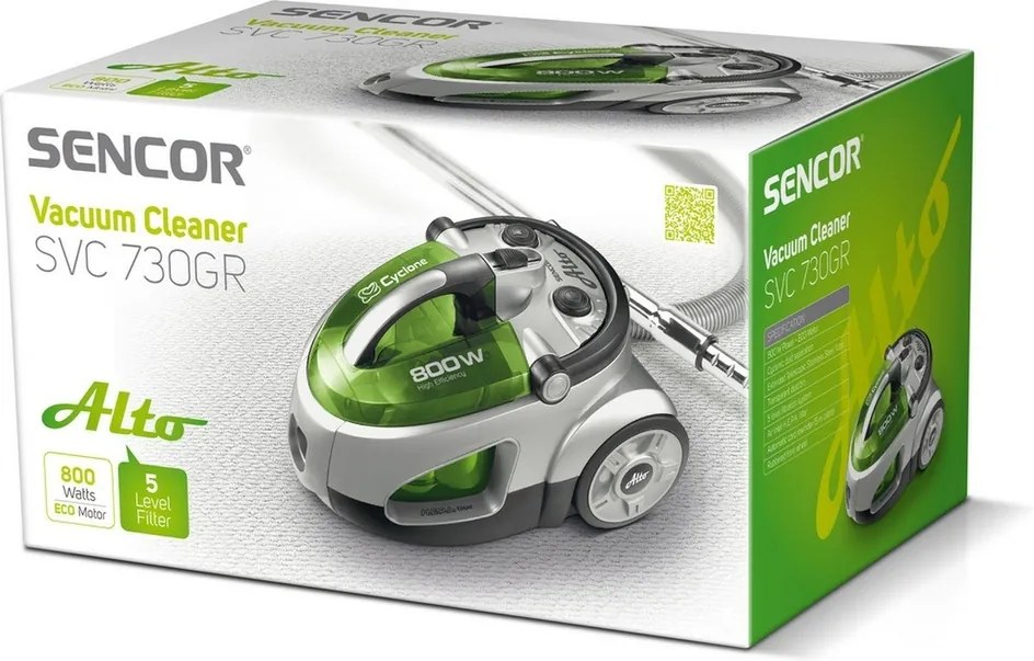 Sencor SVC 730GR-EUE2 bezvreckový vysávač