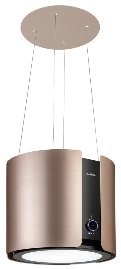 Skyfall Smart, digestor, 45 cm, ostrovčekový, 402 m³/h, LED, nehrdzavejúca oceľ, zlatý