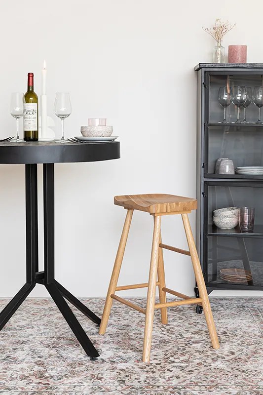 WL-Living Vander drevená pultová stolička - Čierna
