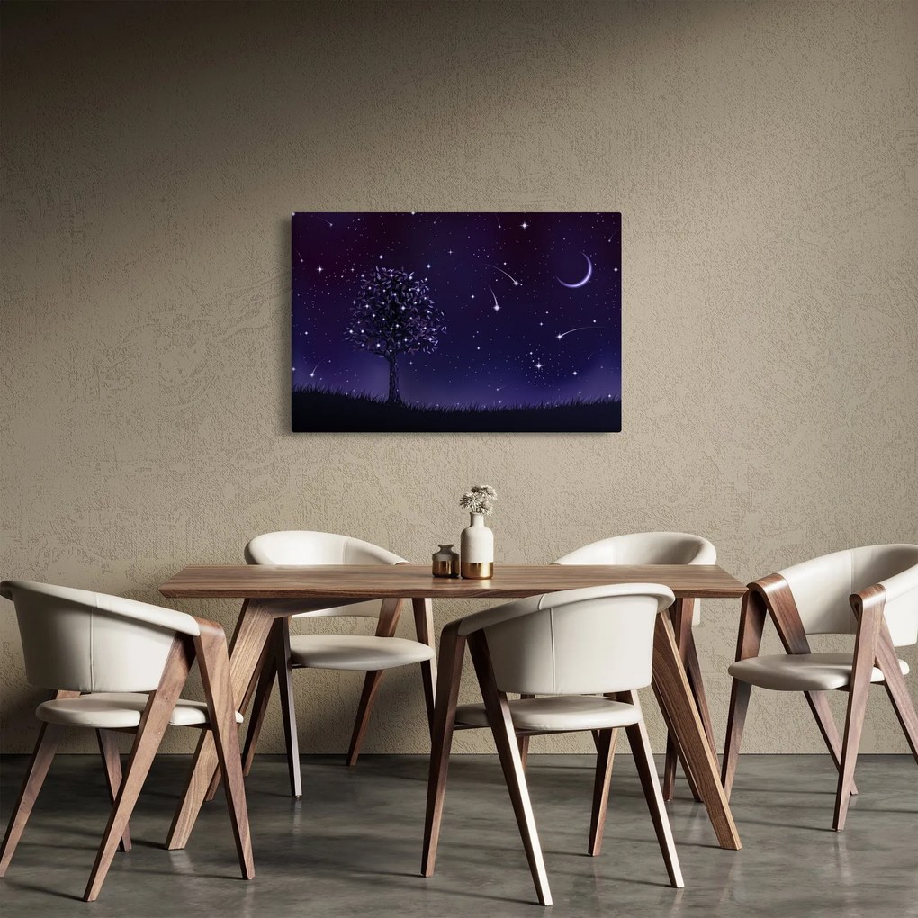 Obraz - Noc zachytená ilustrácou (90x60 cm)
