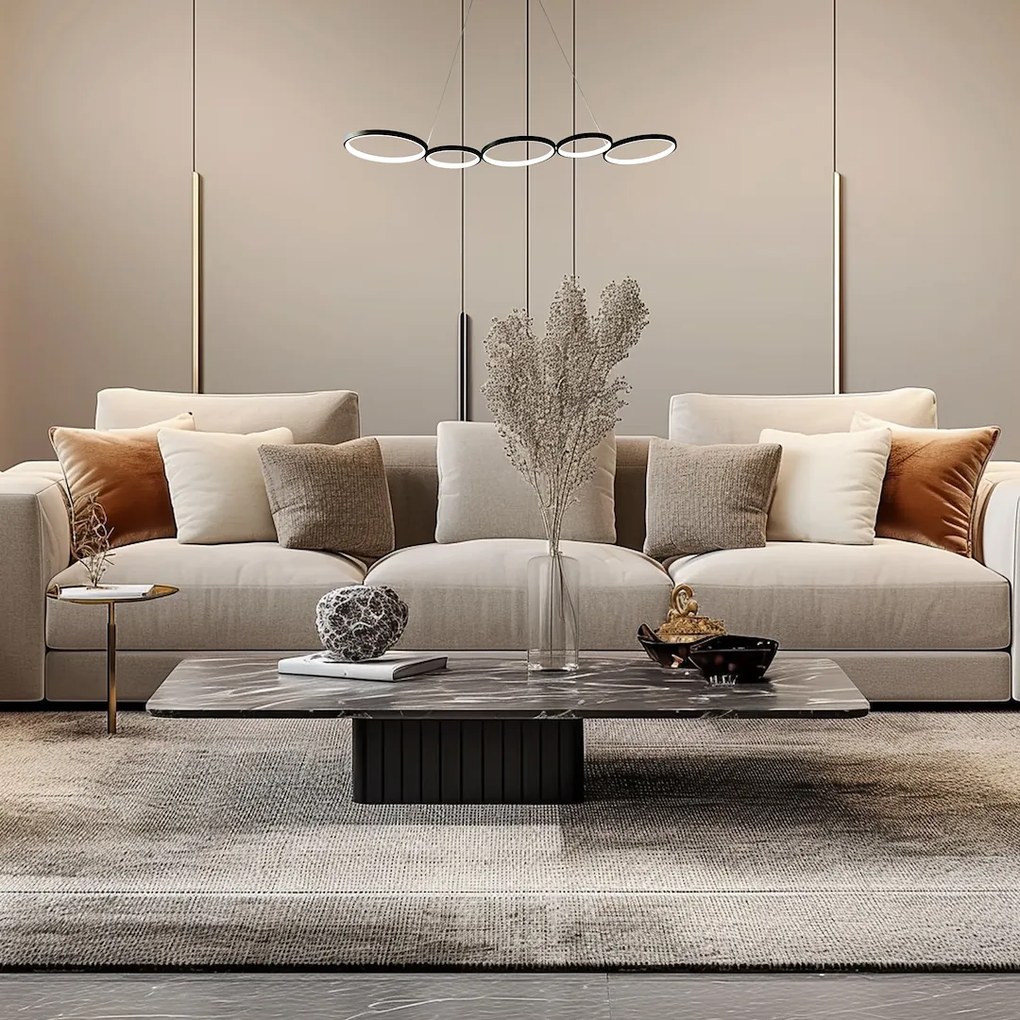 Závesné LED svietidlo Olympia, 5x LED 50w, 4000k, b