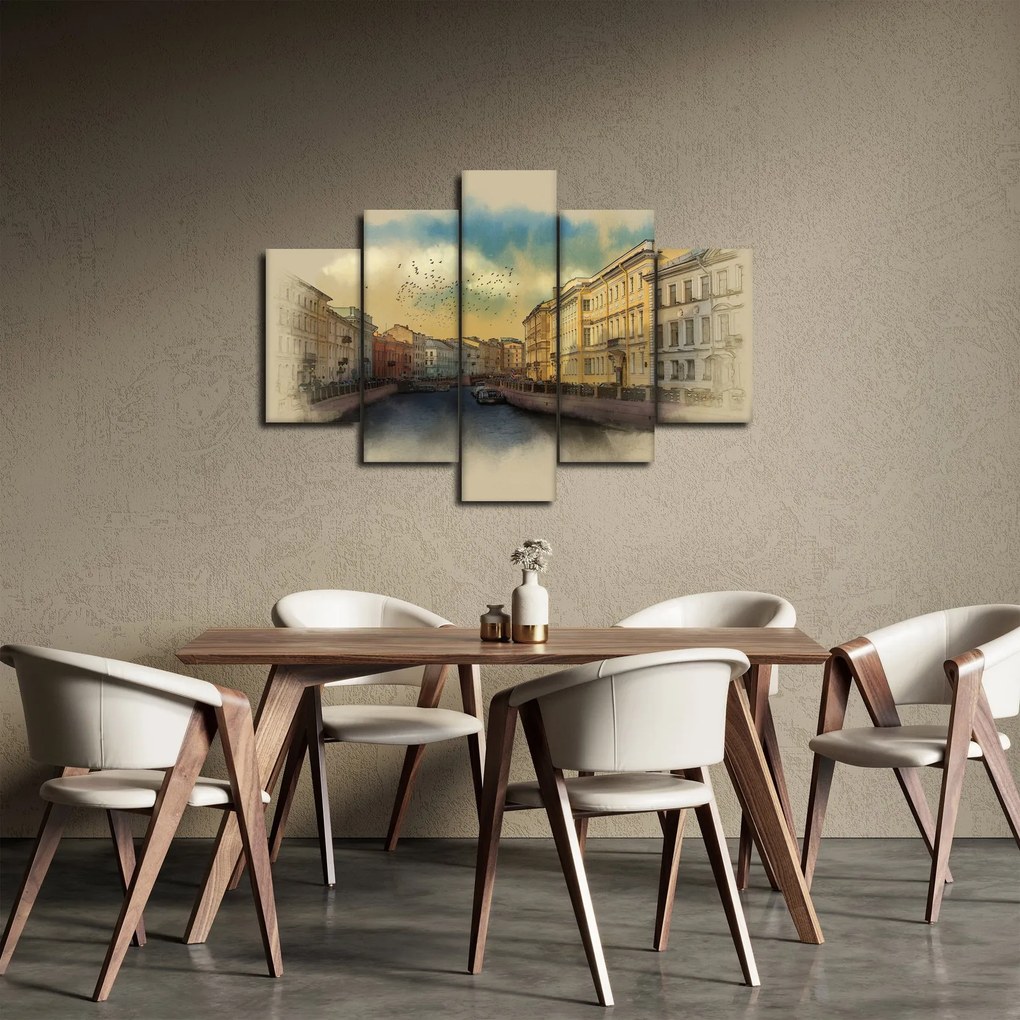 Obraz - Moyka rieka, Petrohrad, Rusko (150x105 cm)