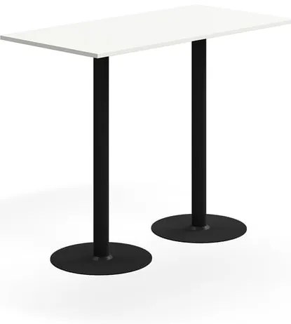 Barový stôl ALVA, 1400x700x1100 mm, HPL, čierna/biela