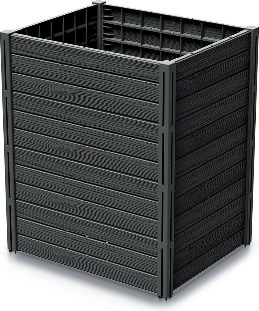 Sada 2 ks vyvýšených záhonov Bas Planty 75,6 cm antracitová