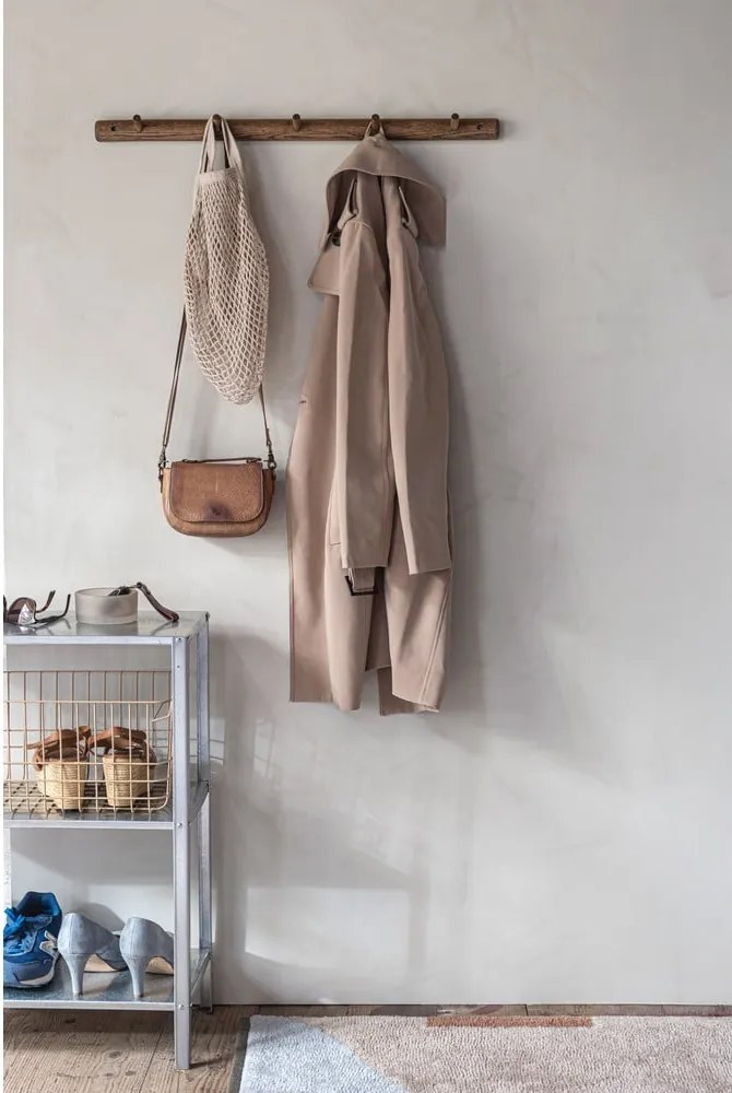 Hnedý nástenný vešiak z dubového dreva 72 cm Roots – Mette Ditmer Denmark