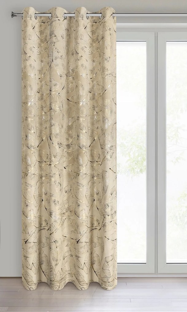 ZATEMŇOVACÍ ZÁVES NA KRÚŽKOCH ODETA 135X250 CM VZOROVANÁ