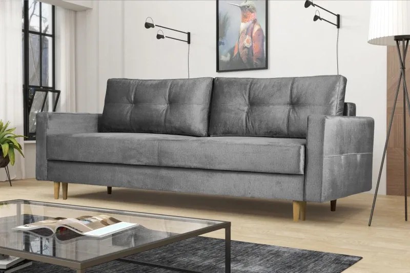 Pohovka Floro, sivá (Monolith 85/natur)