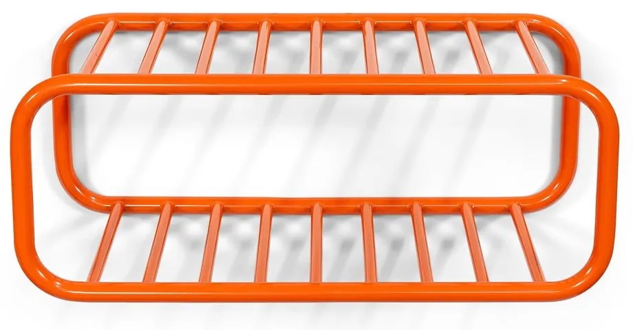 Oranžová kovová závesná skrinka na topánky 72x28x35 cm Retro – Spinder Design