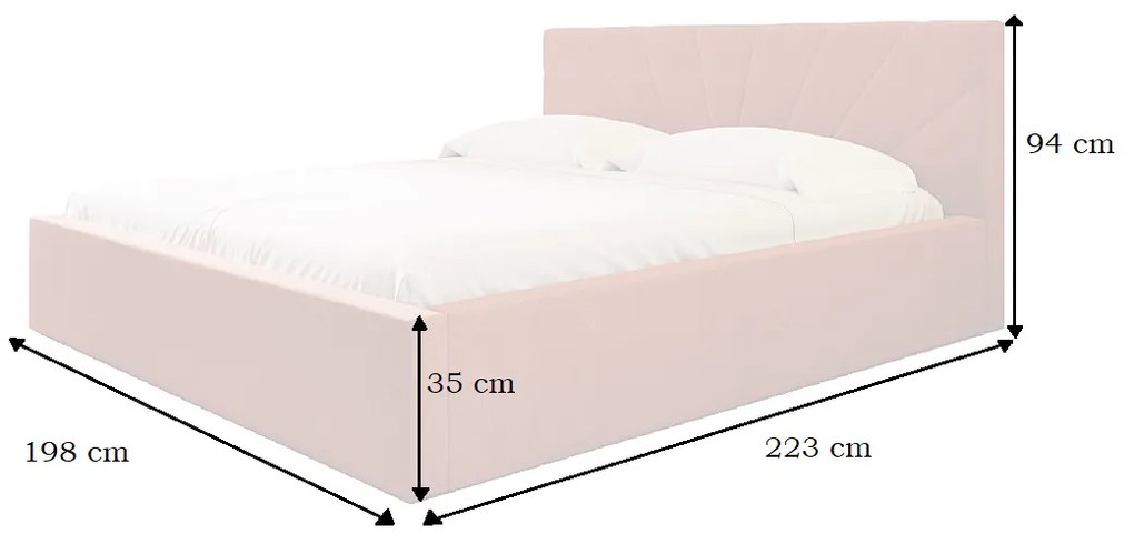 Manželská postel Lemoe 180 cm (tmavosivá) (s roštom a úl. priestorom). Vlastná spoľahlivá doprava až k Vám domov. 1055060